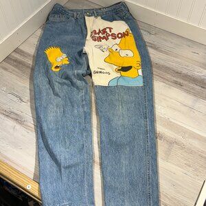 Ultra Rare‎ Vintage 90s Stickshift The Simpsons Jeans 29x30